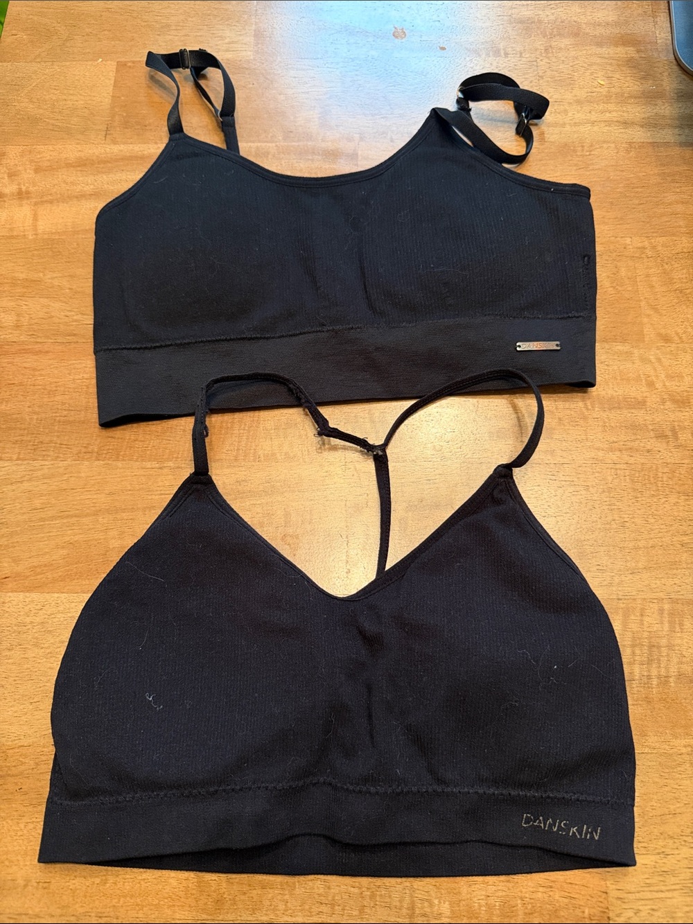 Pre-Owned Danskin Black Dual-Style Seamless Sports Bras - Set of 2 Size S/M